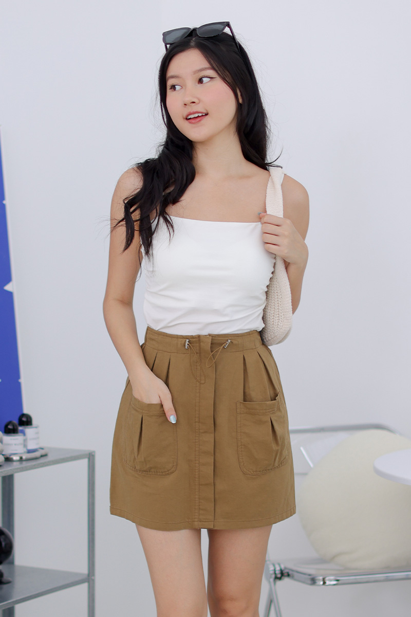 [RESTOCK 2] Eunice Spaghetti Strap Padded Top Ivory