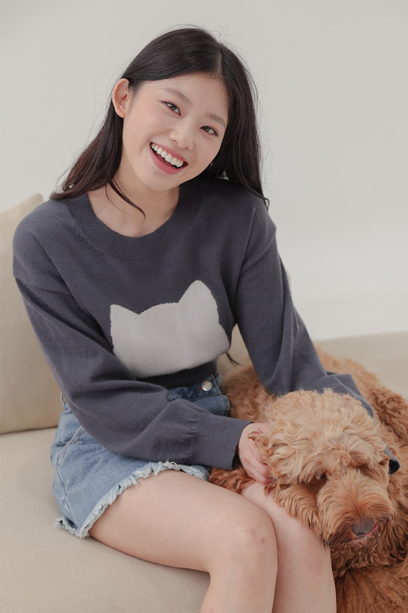 [ETA DELAYED] Mochi Kitty Knitted Sweater Grey