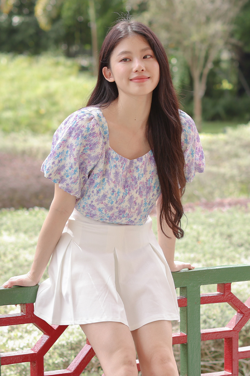 Leila Puff Sleeve Top- Stripe
