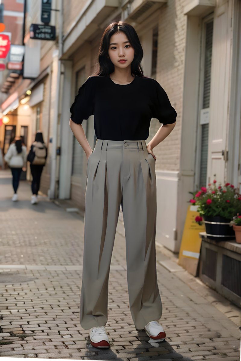 Serlyn Pleated Pants Taupe