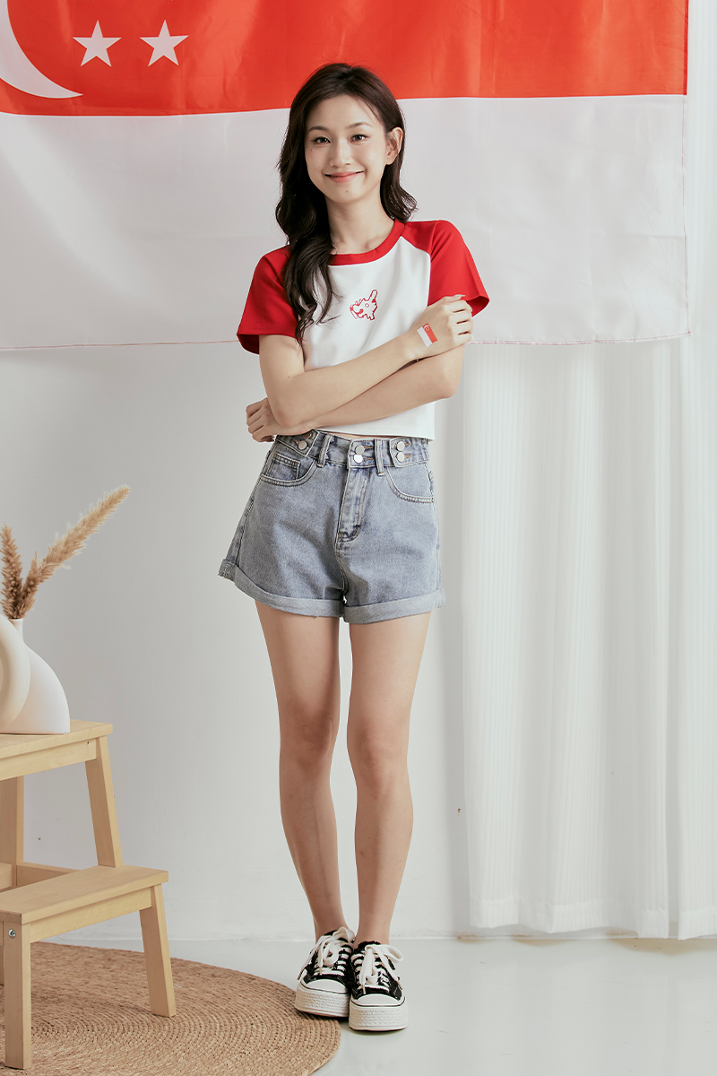 [RESTOCK] Vanny High Waisted Denim Shorts Light Wash