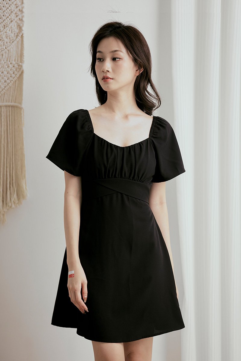 [ETA DELAYED] Raffles Overlapped Sweetheart Dress Black