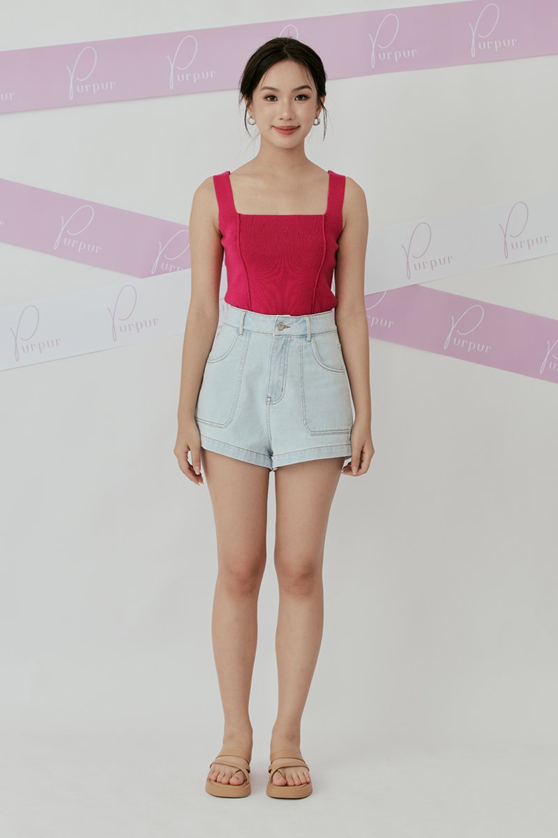 [BACKORDER] Glay Cropped Knit Tank Blush