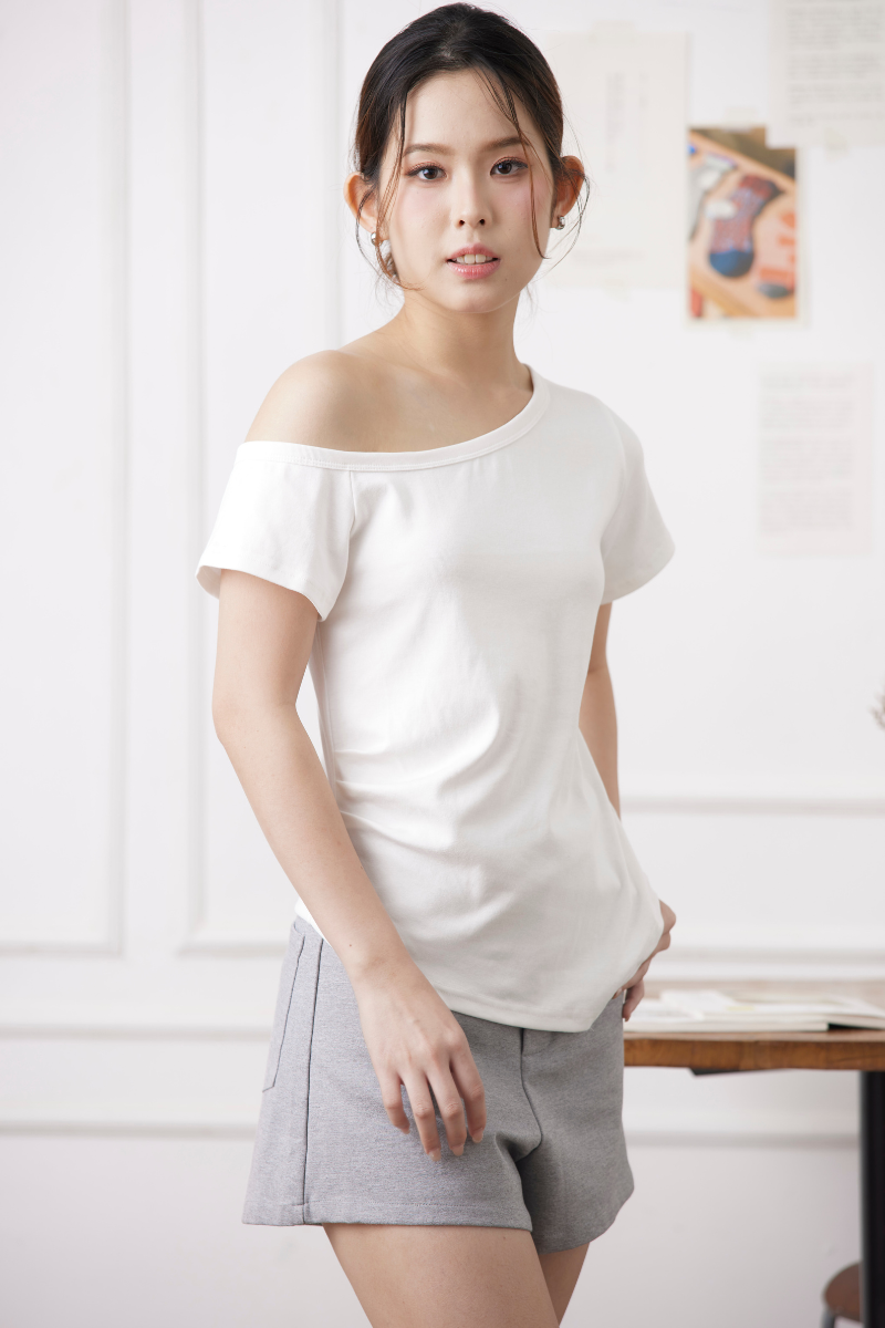 Lara Asymmetrical Top Ivory