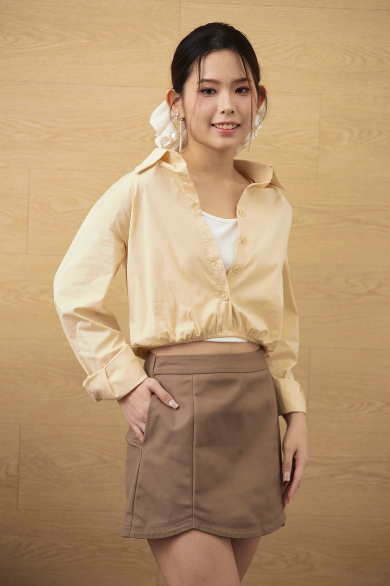 Madison A-line Scallop skirt Mocha