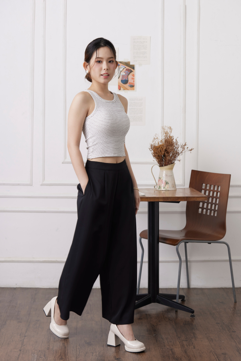 [RESTOCK] Maxine Wide Leg Pants Black