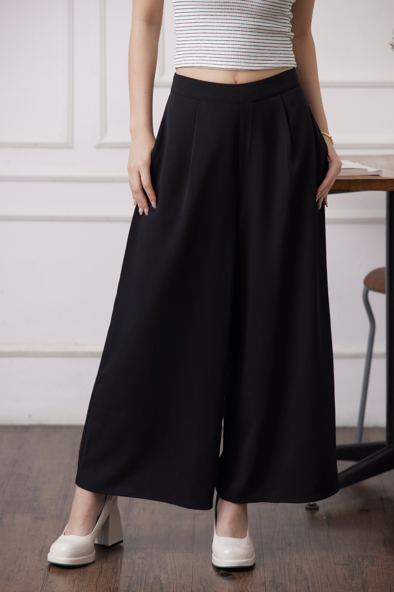 Maxine Wide Leg Pants Black