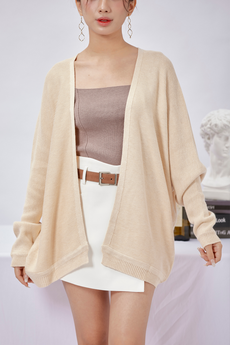 [RESTOCK] Eloise Oversized Knit Cardigan Beige