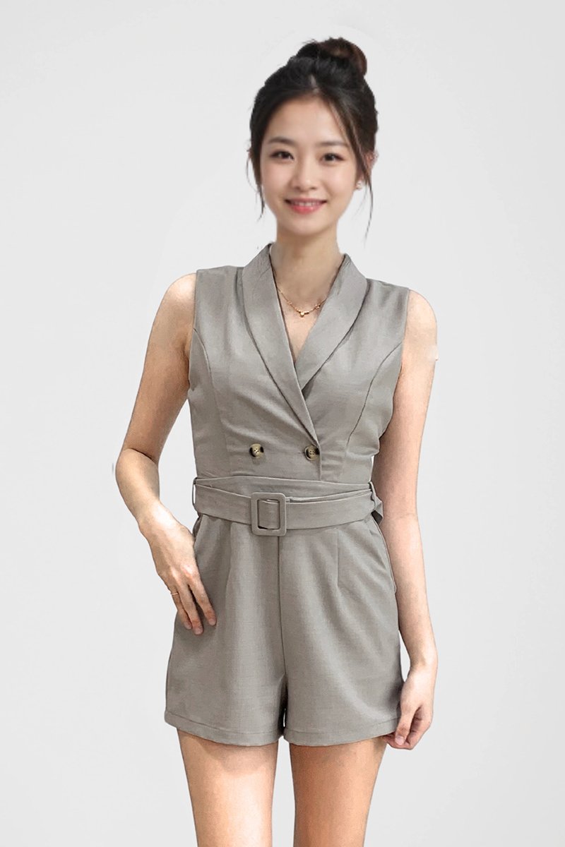 Civic Style Romper Khaki