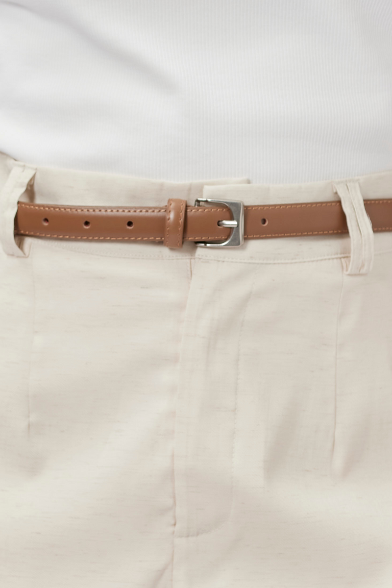 Charm Skinny Belt Mocha