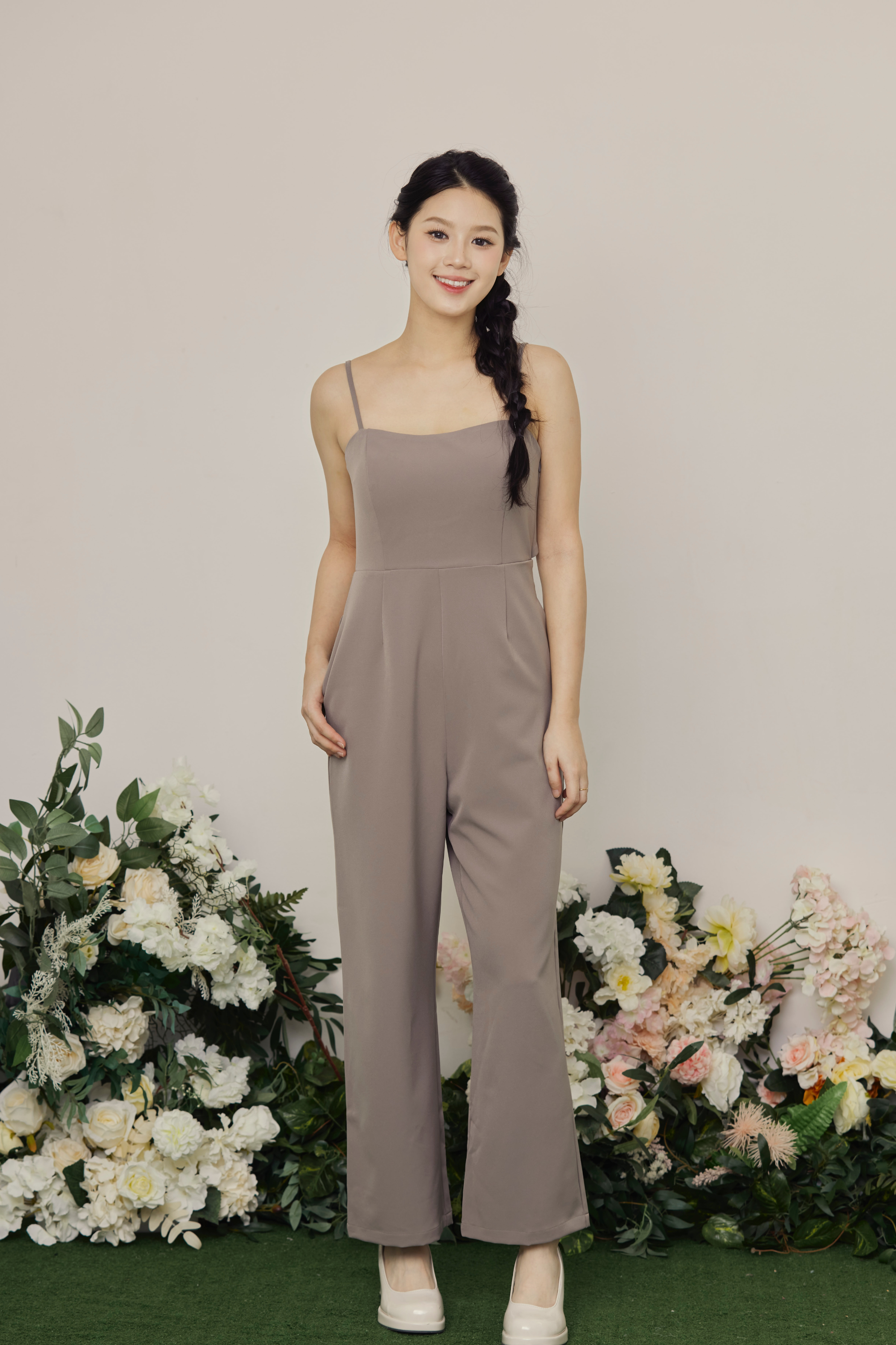 Twist & Tux Jumpsuit Khaki