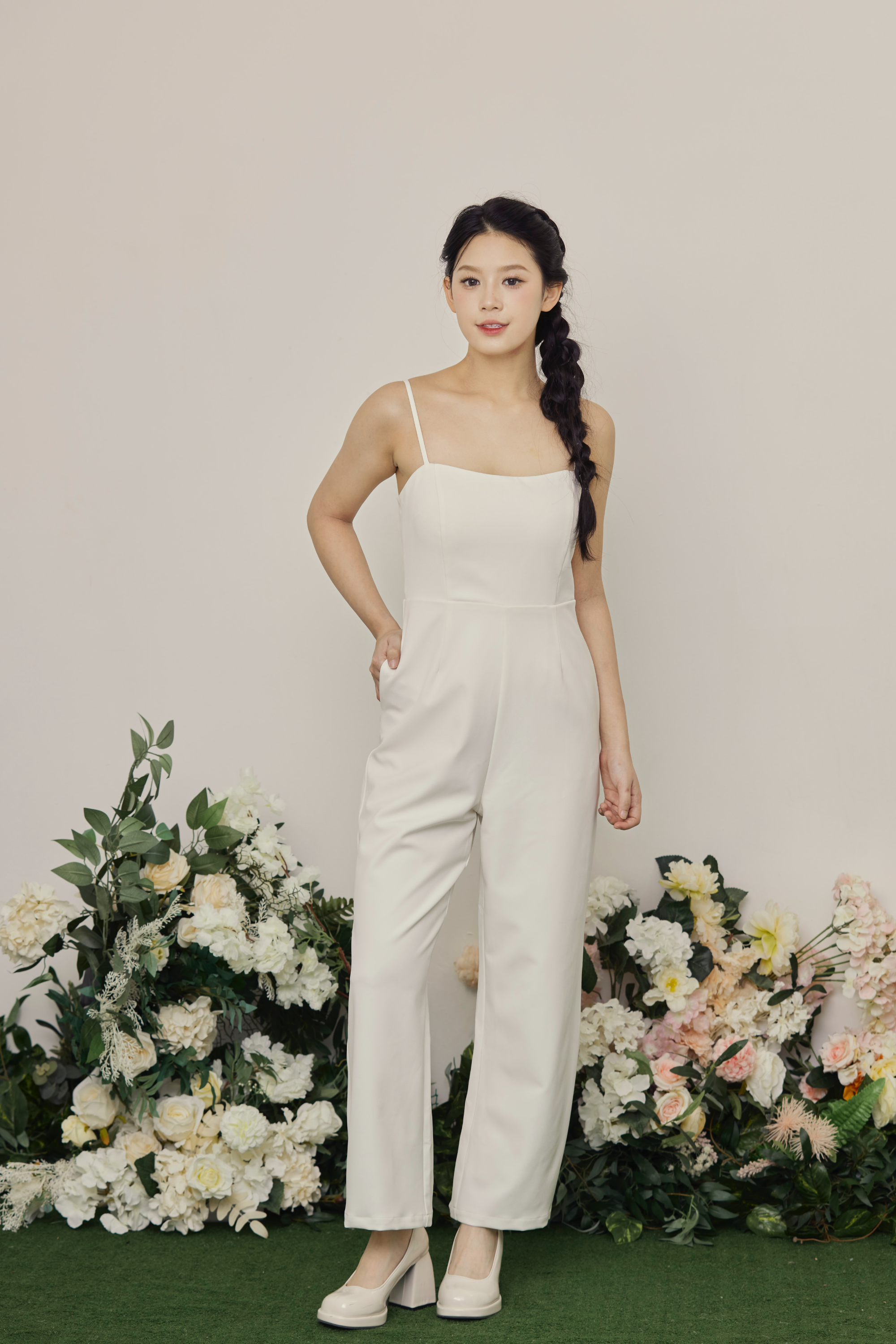 Twist & Tux Jumpsuit Ivory