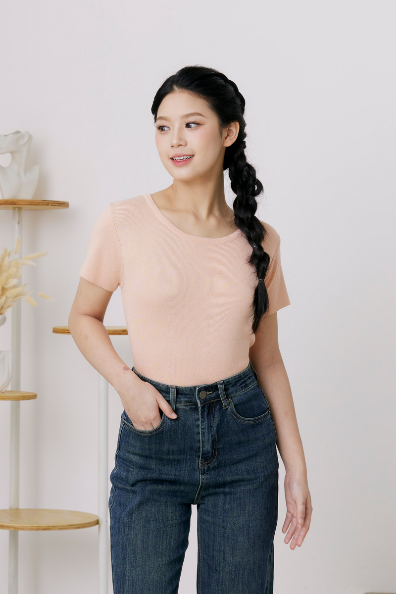 Allure Switch Two Way Knit Top Orange