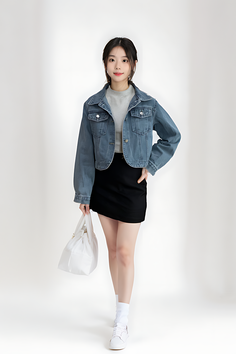 Judith Crip Denim Jacket Light Wash