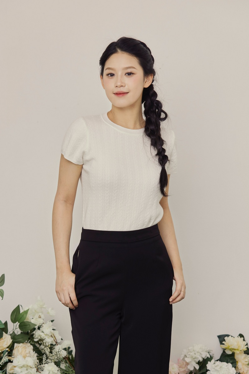 Skylar Knit Top Ivory