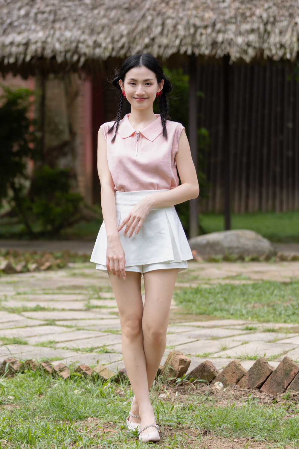 [RESTOCK 3] Texina Pleated Skort Ivory