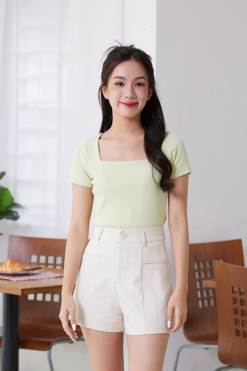 Curie Square Neck Top Mint