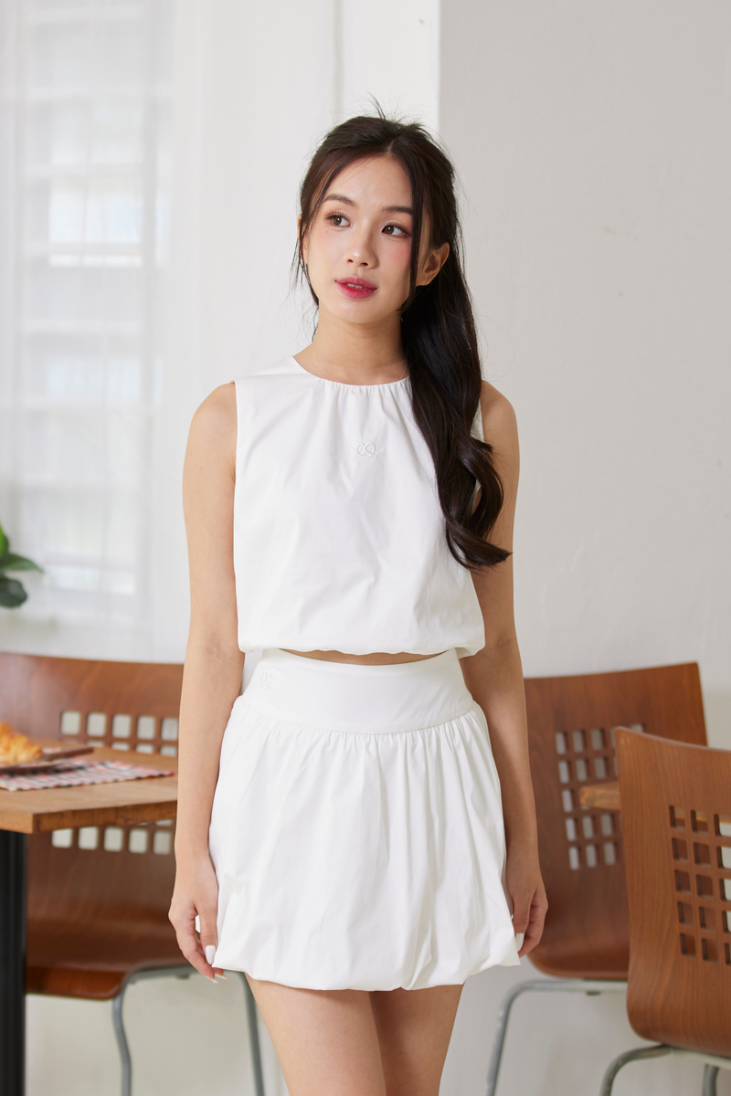 [RESTOCK] Elsa Bubble Skort Ivory