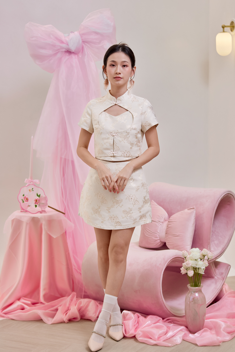 Hua Cheongsam Skort Cream