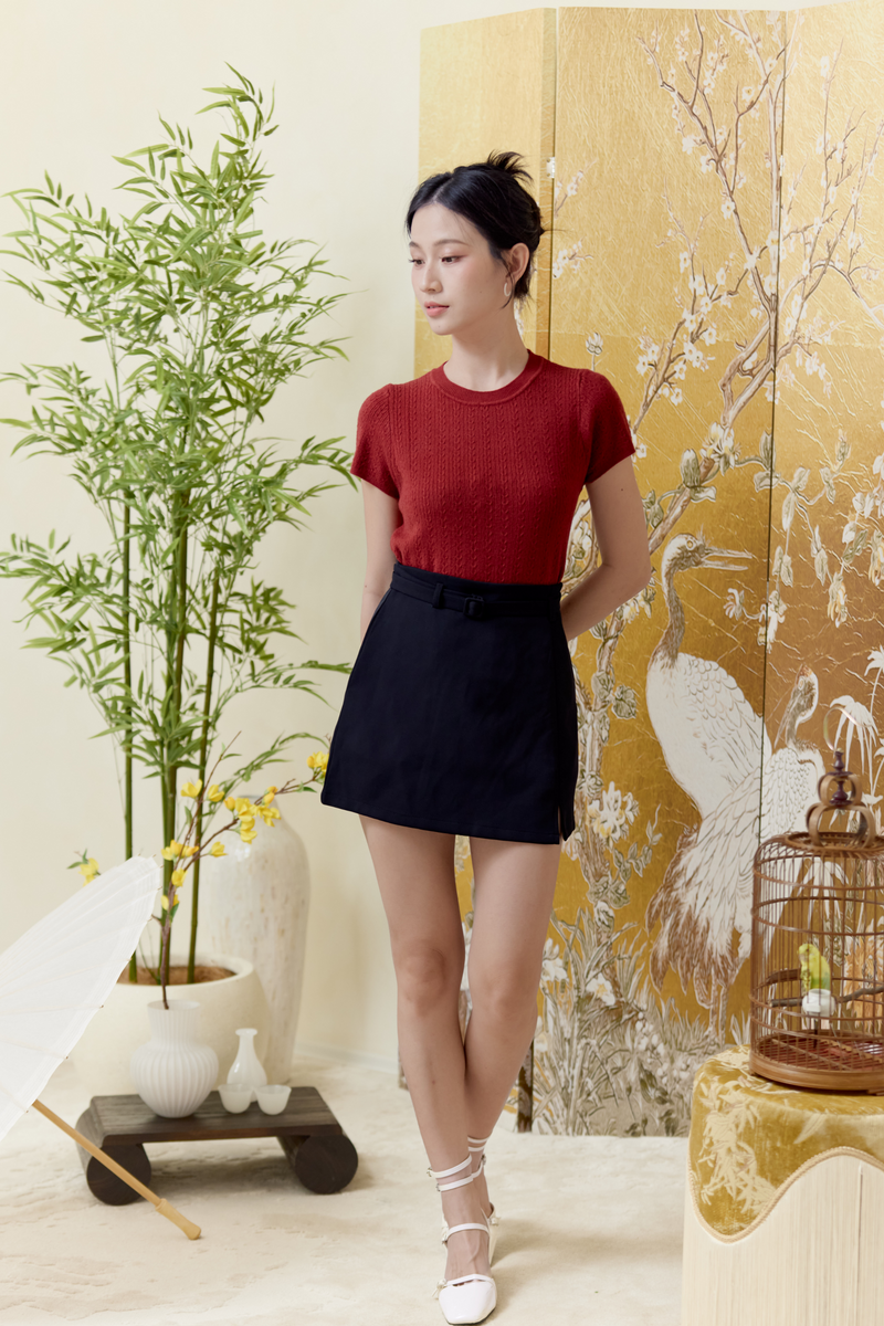 [RESTOCK] Skylar Knit Top Wine