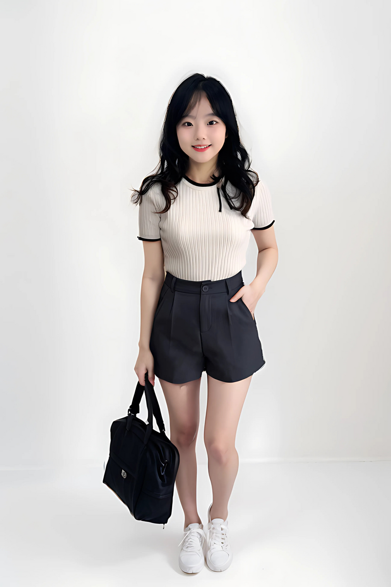 Emma Pleated Tailored Shorts Grey