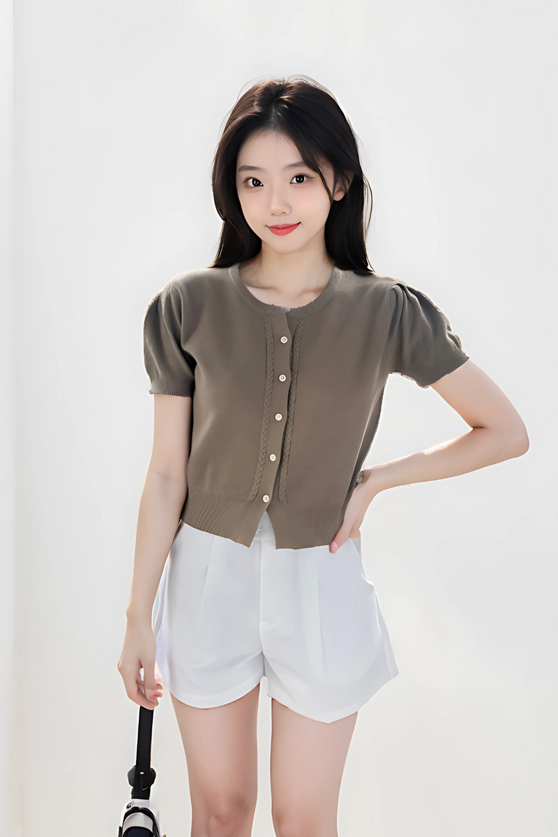 Lynette Knit Top Khaki