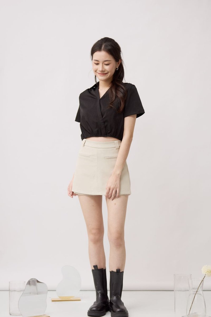 [Backorder] Emmie A-Line Skorts Beige