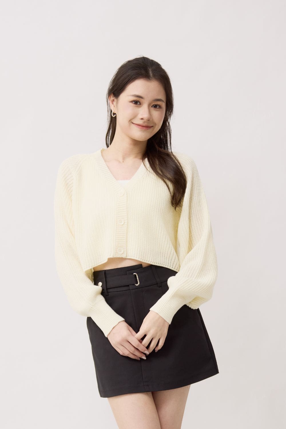 [RESTOCK] Nina Long Sleeved Knitted Cardigan White