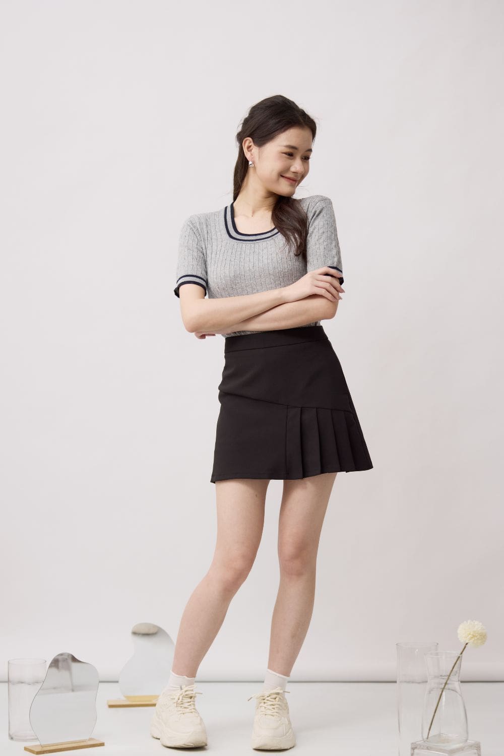 Vivara Pleated Skort Black