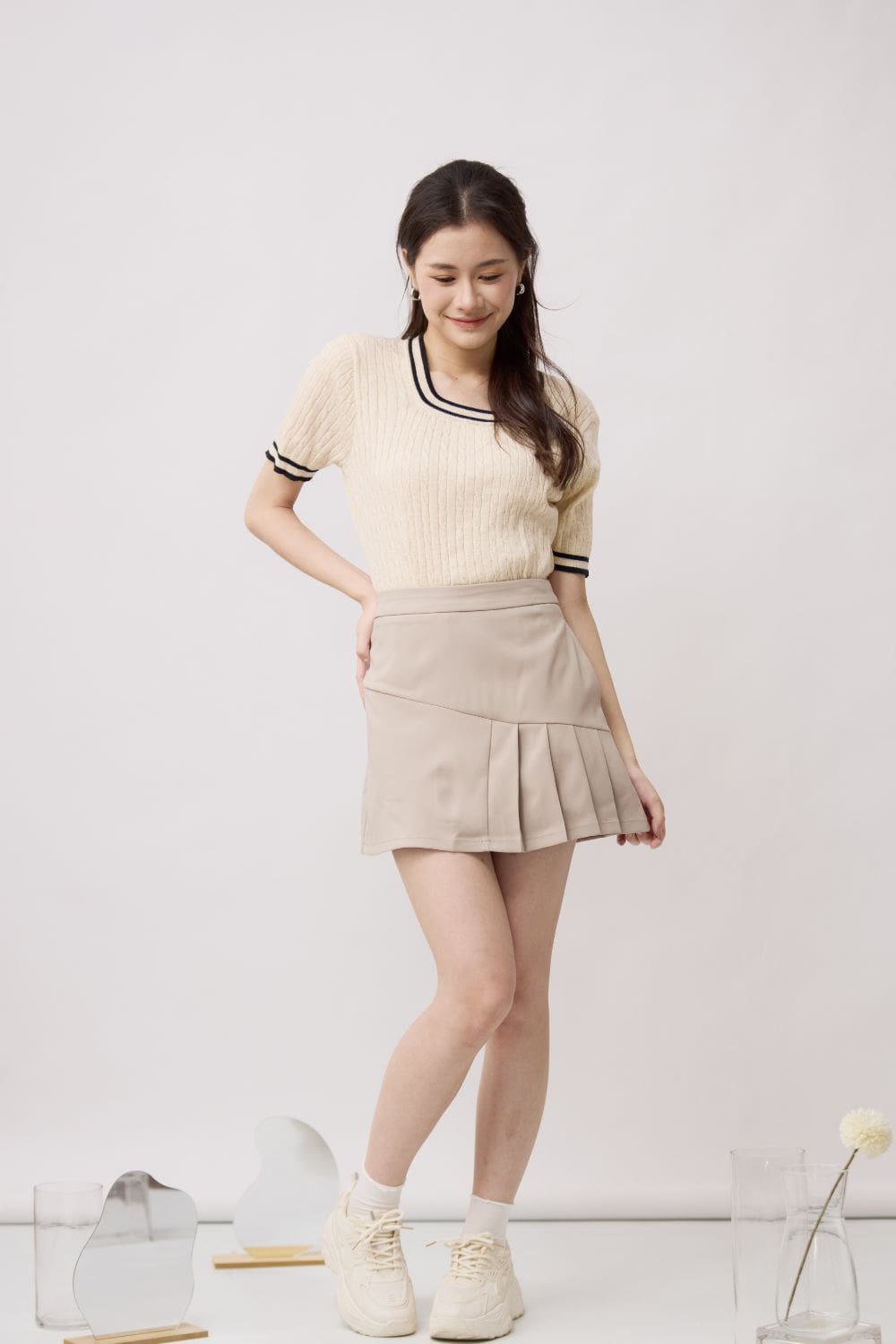 Vivara Pleated Skort Khaki