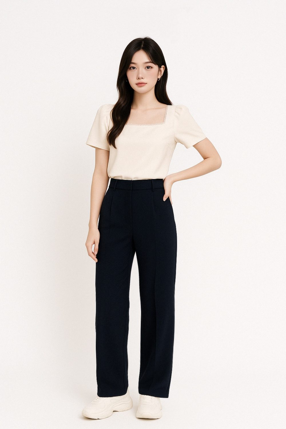 Arden Belted Maxi Pants Black