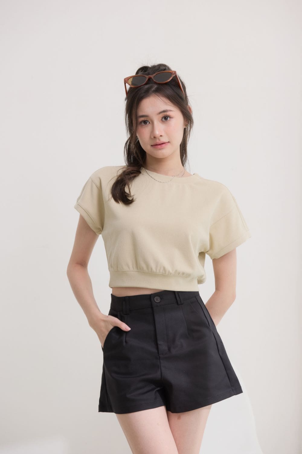 Auralie Batwing Sleeve Top Cream
