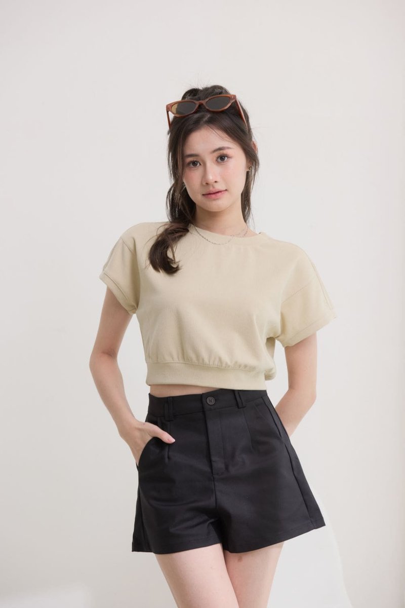 Auralie Batwing Sleeve Top Cream