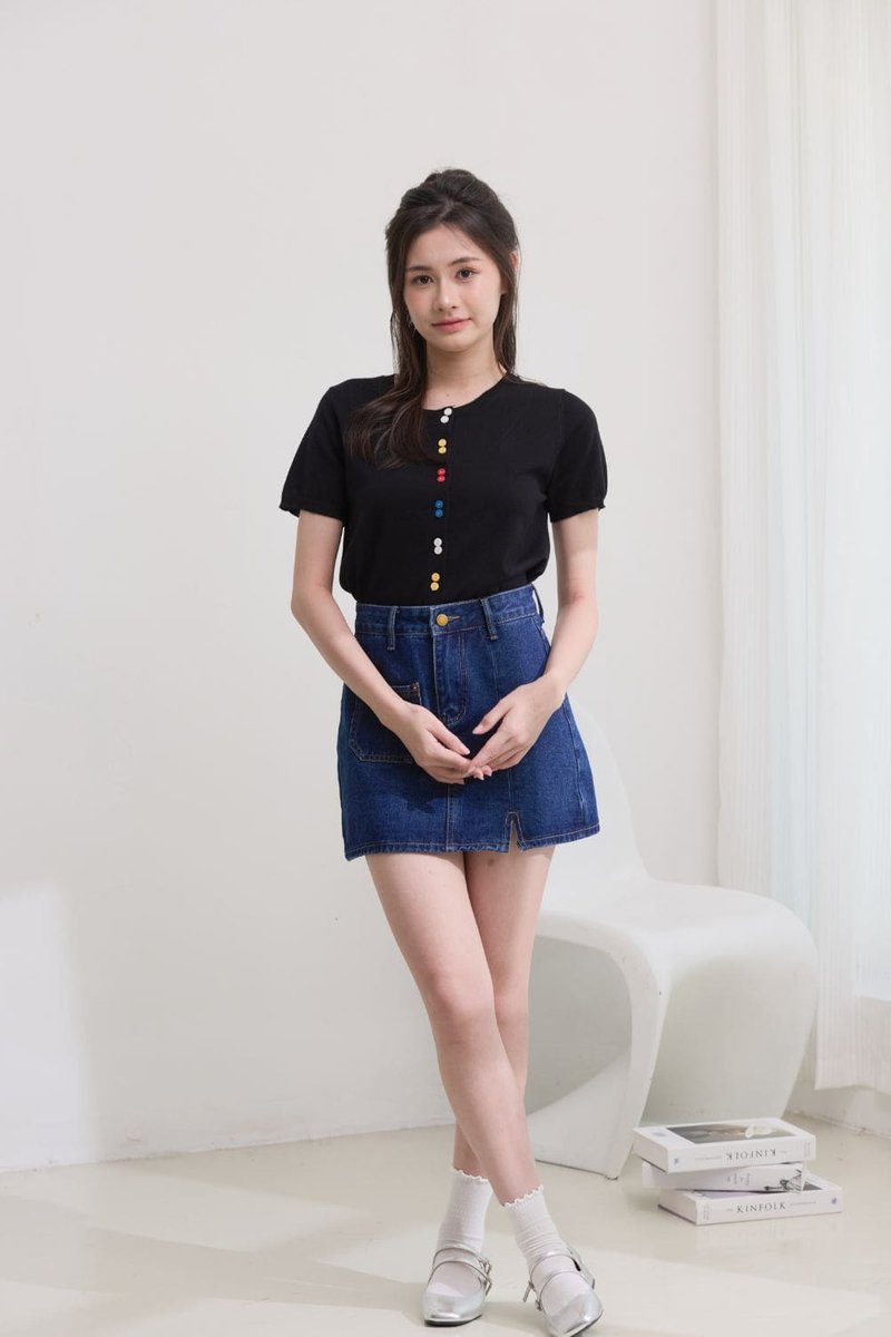 Debby Denim Skirt Dark Wash