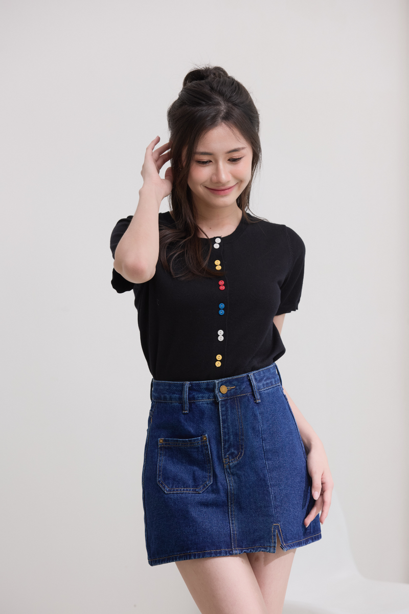 Lunora Knit Top Black