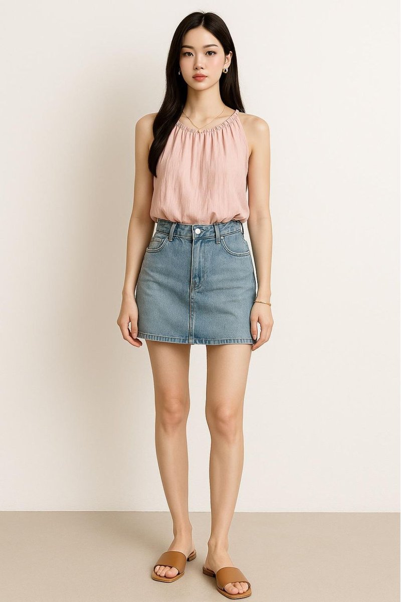 Aeris Braided Halter Bubble Top Blush