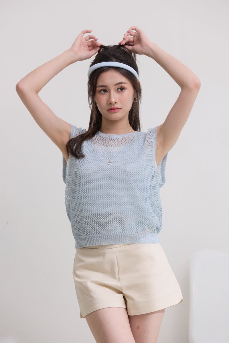 Liora Knit Two-Piece Tank Set Sky
