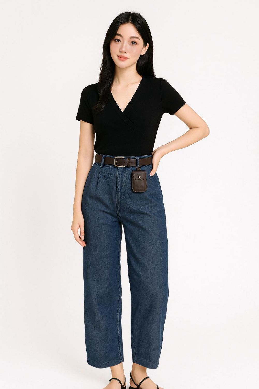 Clara Culotte Wide Leg Trousers Midnight