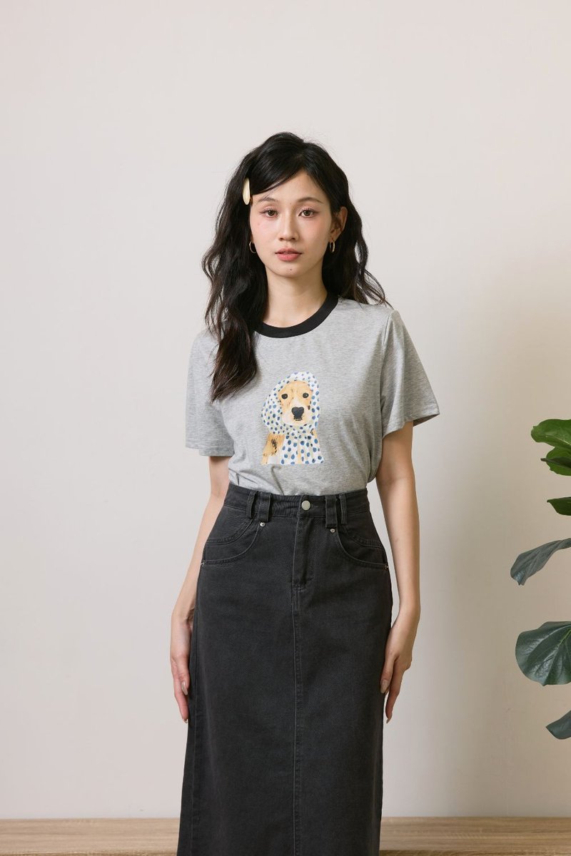Bonnie Beagle Tee Grey