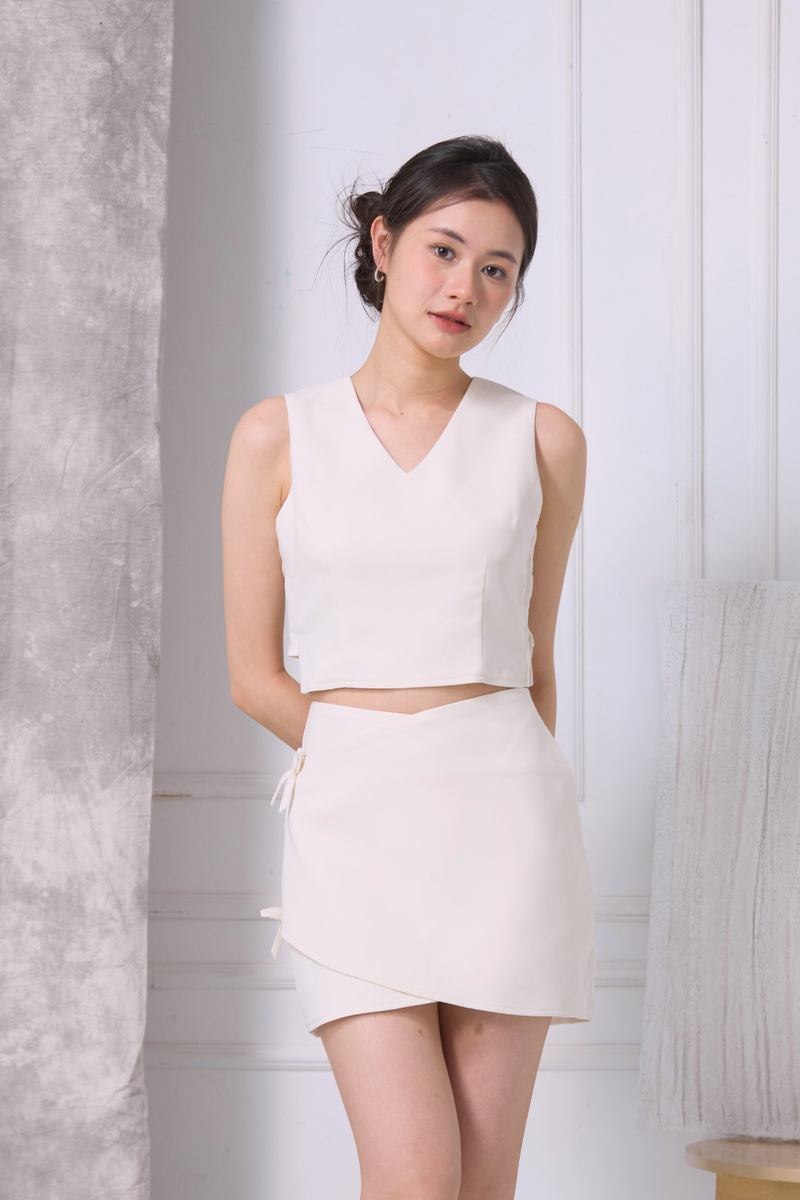 Juliet Chiffon Overlapped Skirt Beige