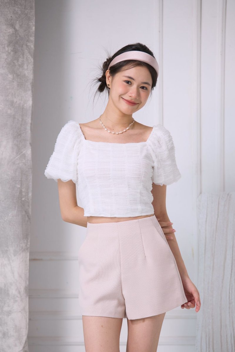 Amélie Tweed Shorts Blush