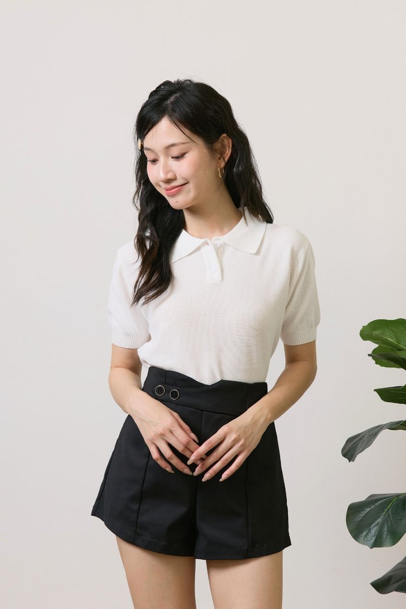 Athena Panelled Shorts Black