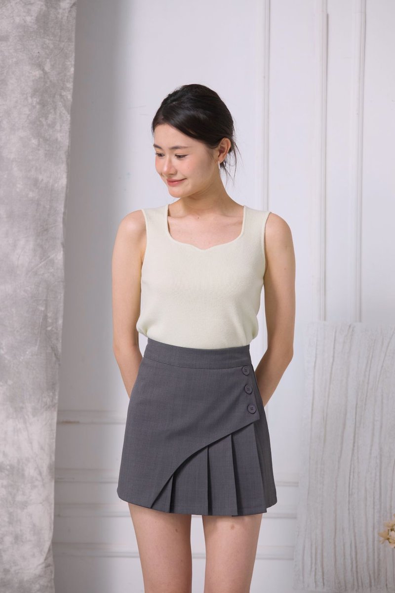 Sylvie Sweetheart Knit Top Mint