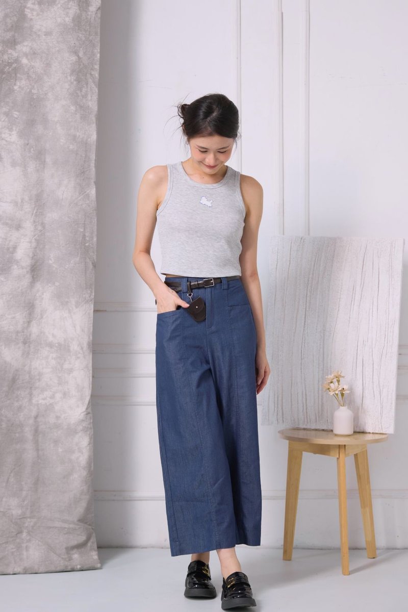 Clara Culotte Wide Leg Trousers Midnight