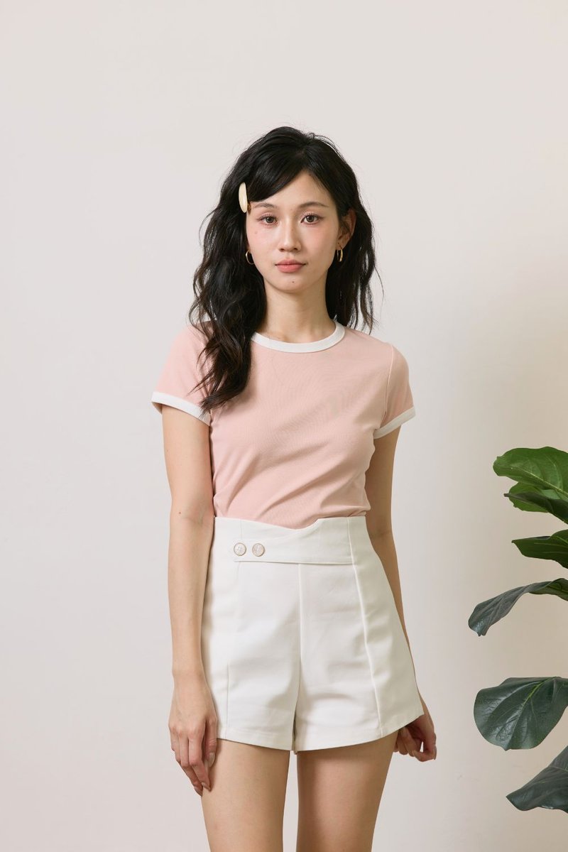 Contrast Top Blush