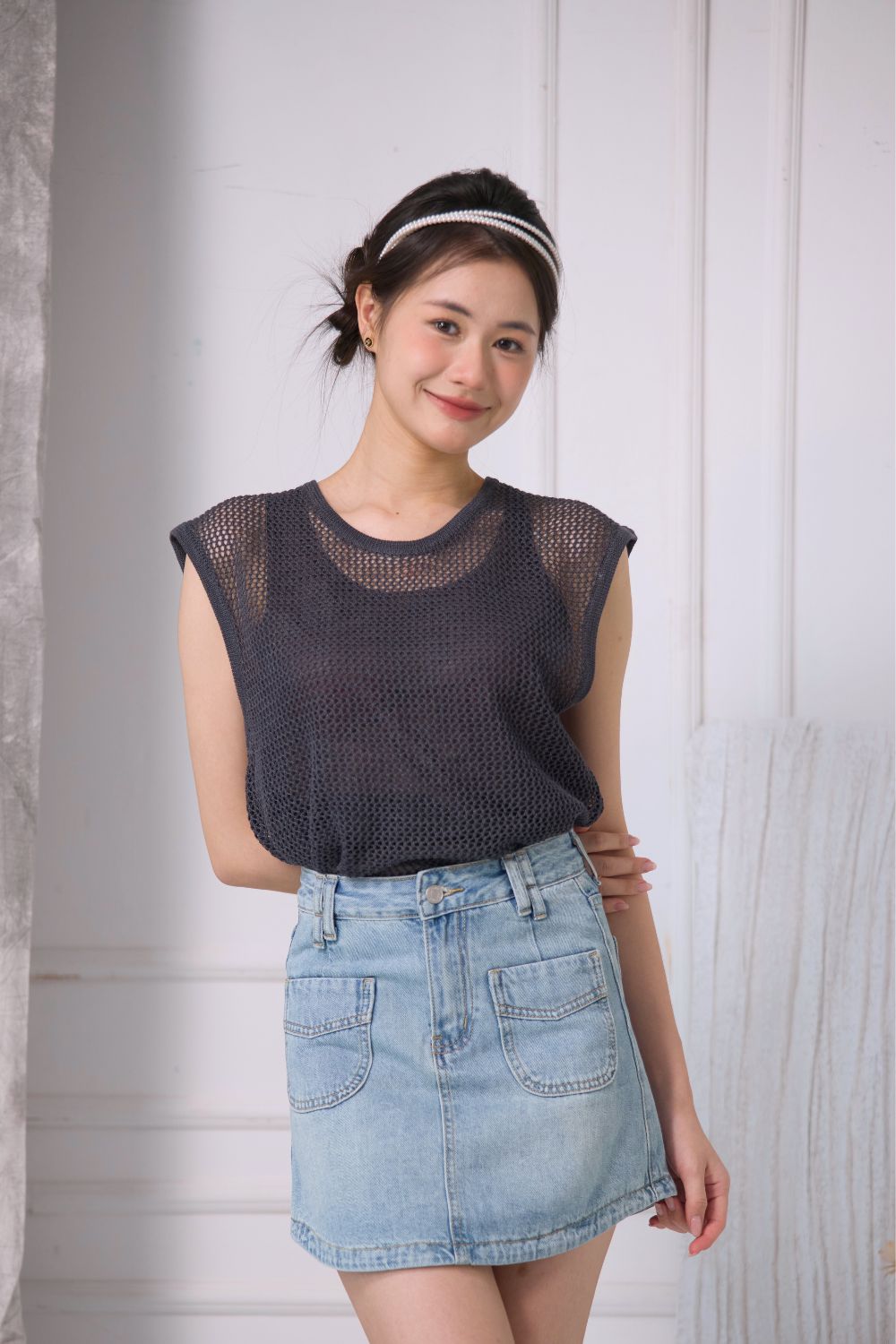 [RESTOCK] Liora Knit Two-Piece Tank Set Black