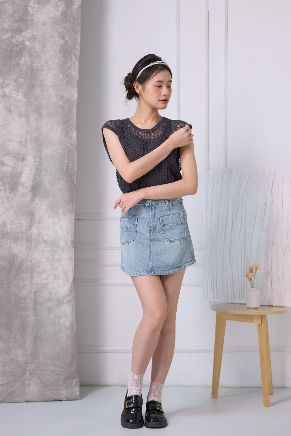 [RESTOCK] Liora Knit Two-Piece Tank Set Black