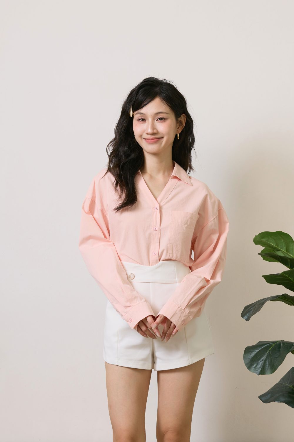 Jacqueline Oversized Shirt Blush