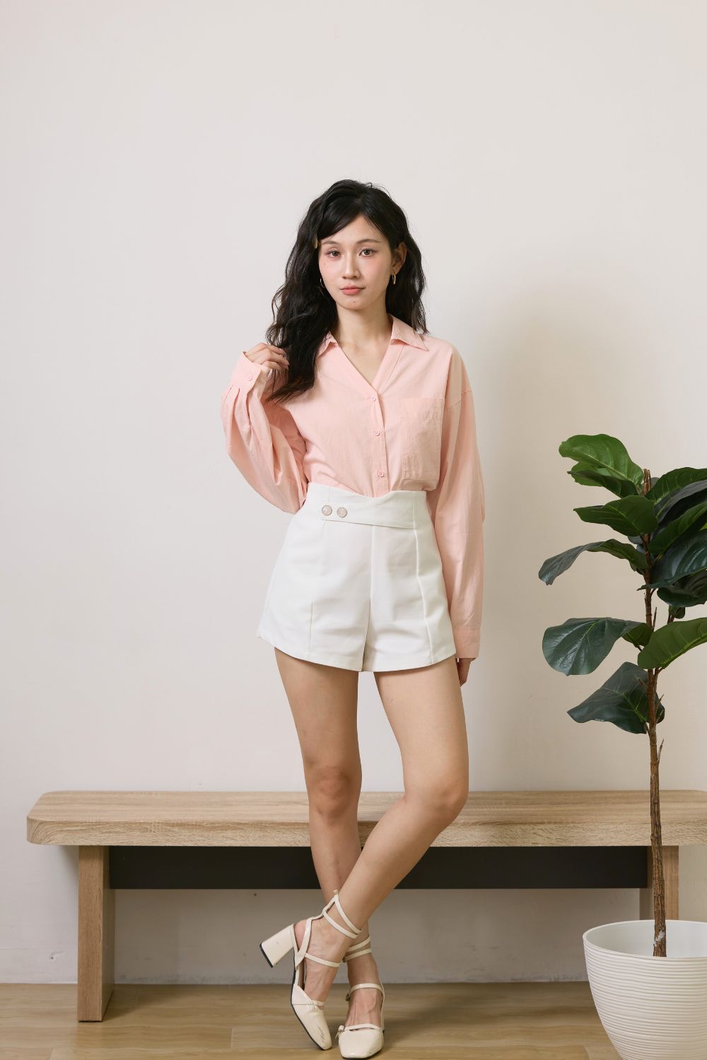 Jacqueline Oversized Shirt Blush