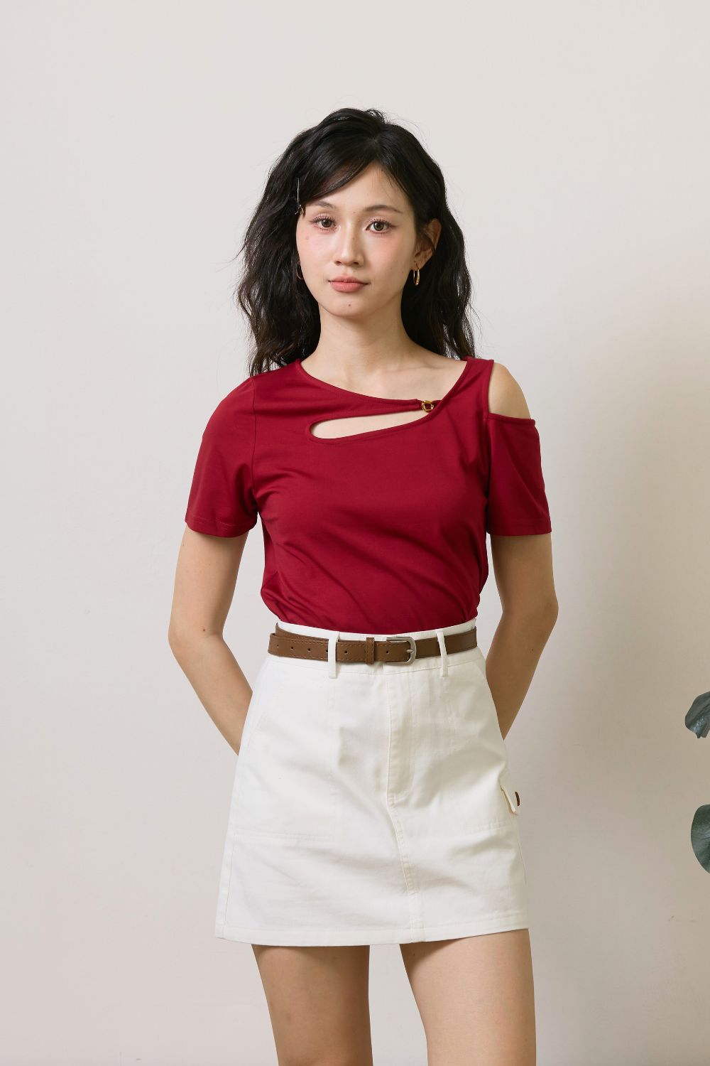 Avelyn Asymmetrical Top Wine